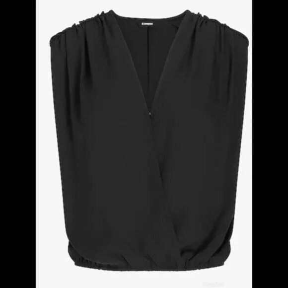 Express Wrap Front Strong Shoulder Top XL - Picture 4 of 4